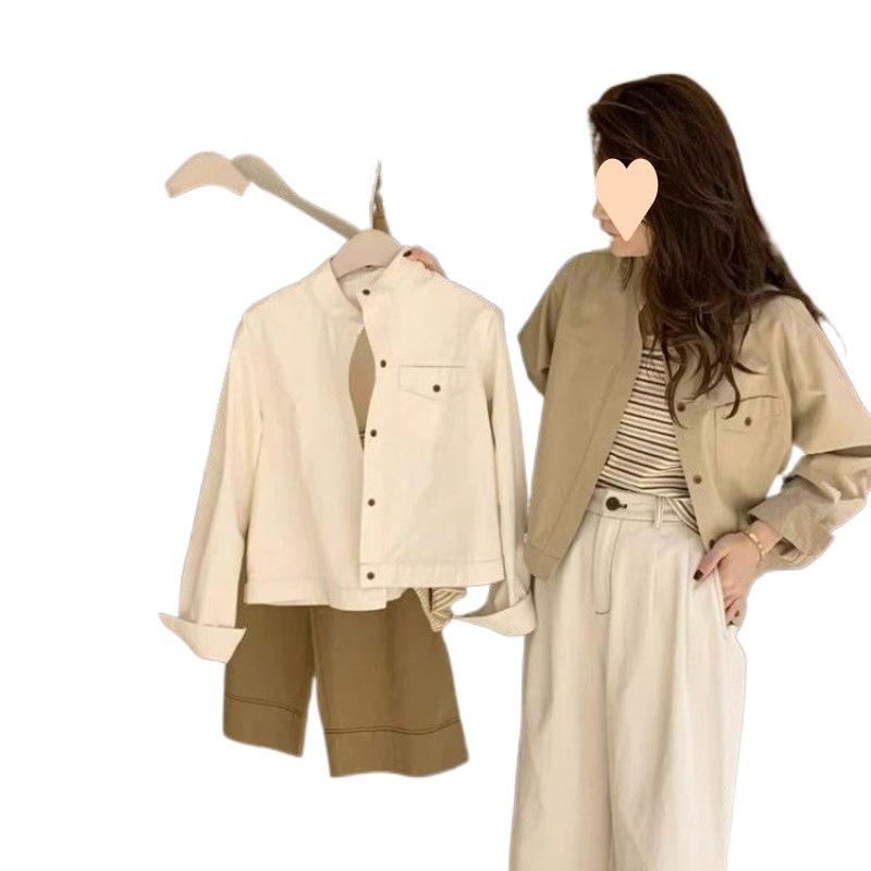 Canvas Jacket Unisex  | Womens Outerwear Clothing Oatmeal melange