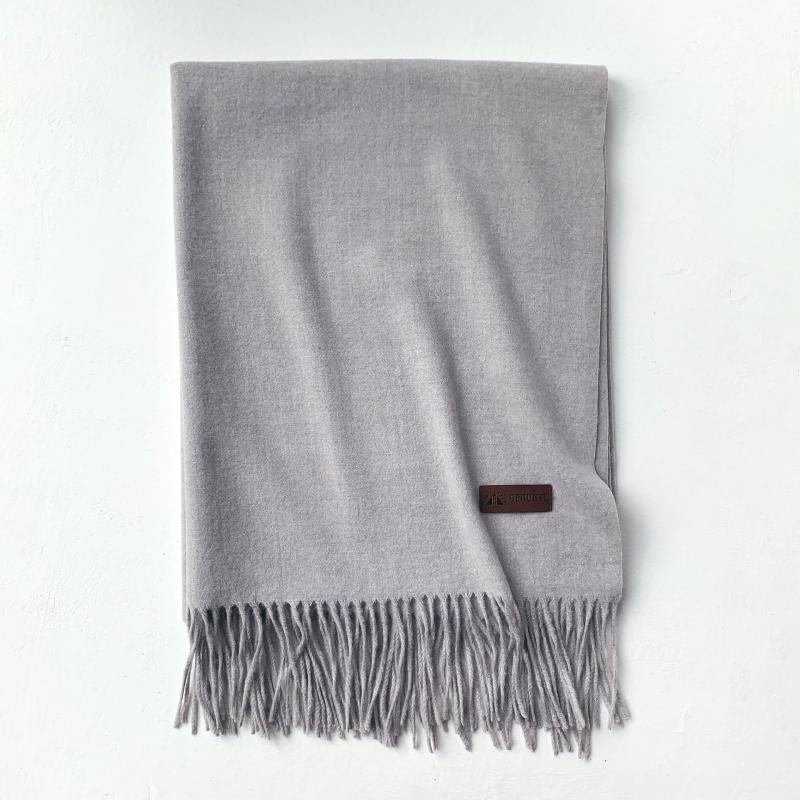 Fringe Wool Scarf – Skinny  | Womens Scarves Scarves Chocolate brown