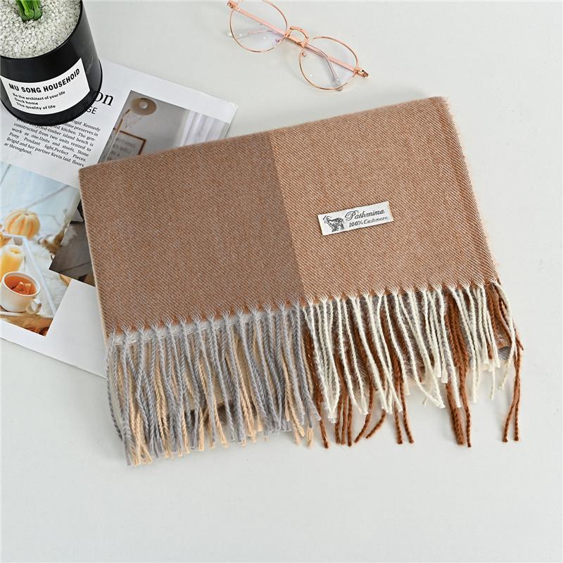 Fringed Scarf Logo  | Womens Scarves Scarves beige