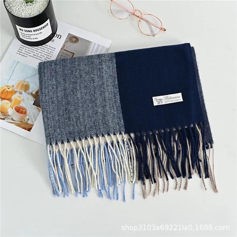 Fringed Scarf Logo  | Womens Scarves Scarves Denim Blue