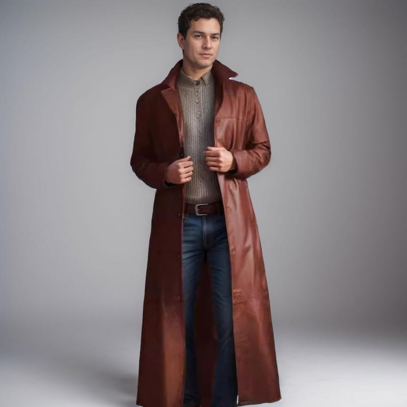 Leather Coat  | Mens Outerwear Clothing brown