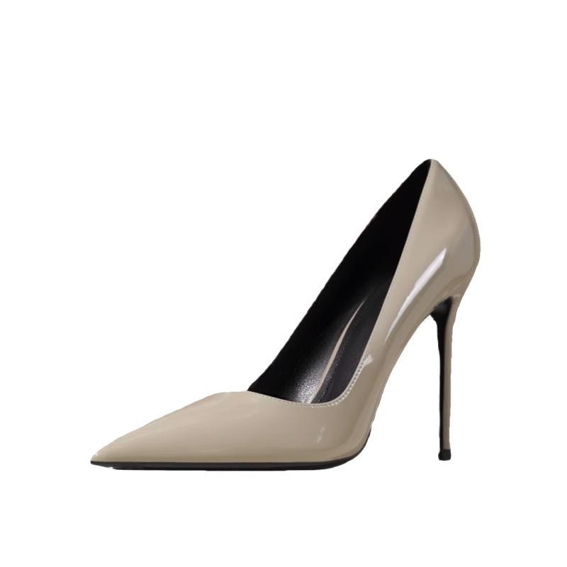 Leather Heel Pump Runway Show  | Womens Shoes Shoes Anthracite grey