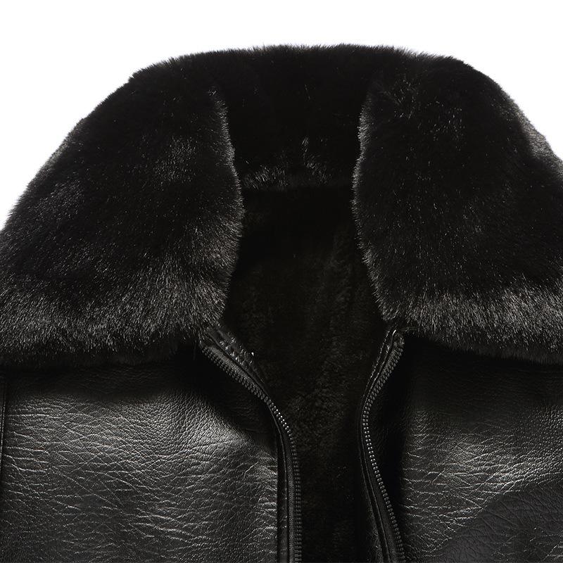 Leather Shearling Jacket  | Mens Outerwear Clothing Black