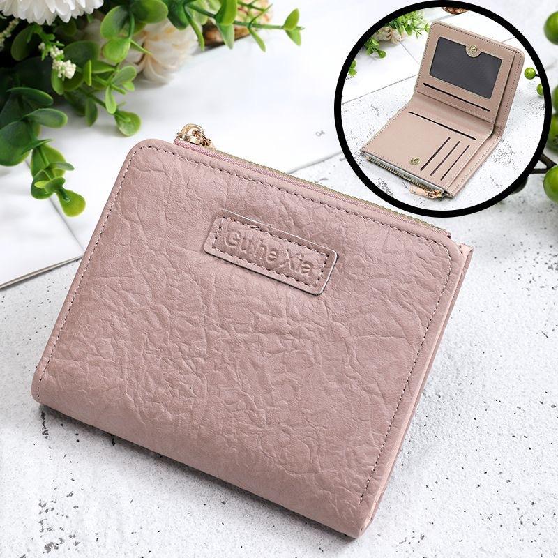 Leather Zip Wallet  | Womens Small Leather Goods Shoes & Accessories Pastel pink