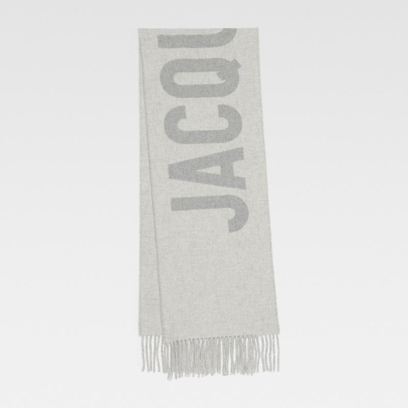 Logo Wool Scarf  | Womens Scarves Scarves Light Grey Melange