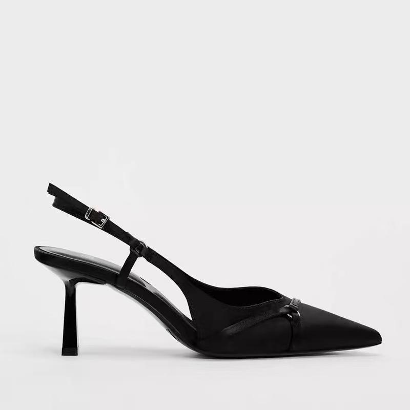 Mesh Slingback Heels Runway Show  | Womens Shoes Shoes Black