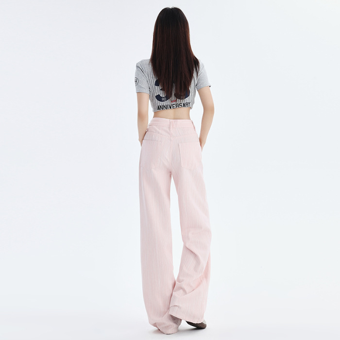 Printed Trousers  | Womens Trousers Clothing Pale Pink