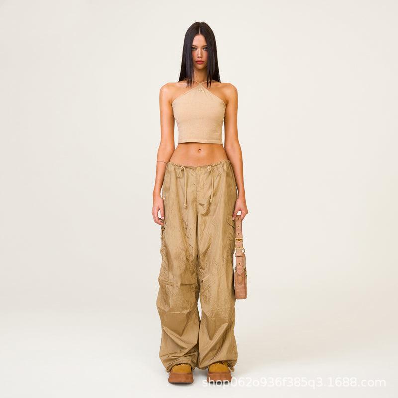 Relaxed Fit Printed Trousers  | Womens Trousers Clothing Oat beige