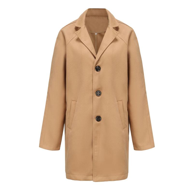 Single-Breasted Wool Coat  | Womens Outerwear Clothing Camel Beige