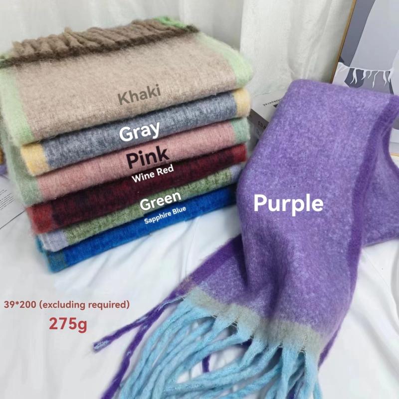 Wool Mohair Scarf – Narrow  | Womens Scarves Scarves Lavender purple