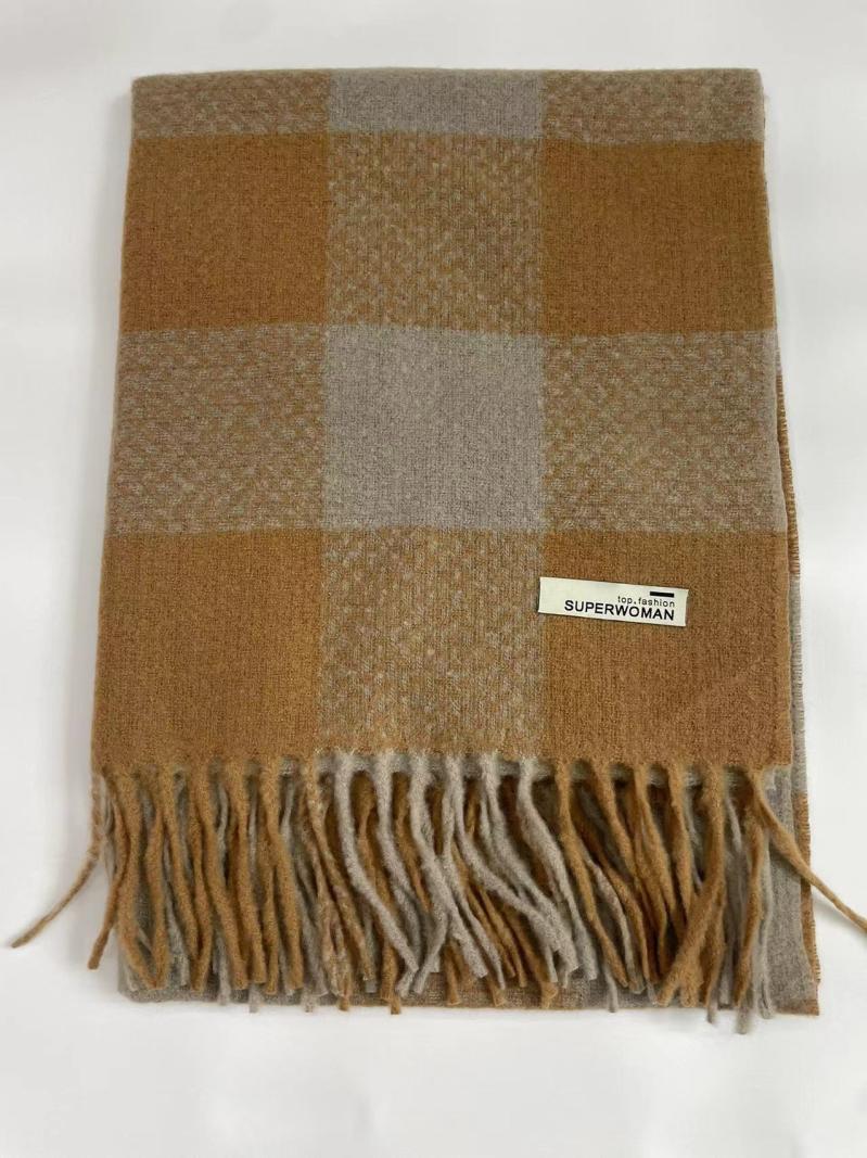 Mohair Checked Scarf  | Womens Scarves Scarves beige