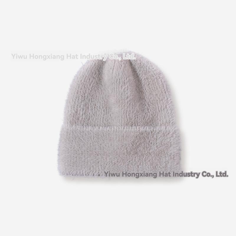 Wool Mohair Beanie  | Womens Hats Hats Dark beige