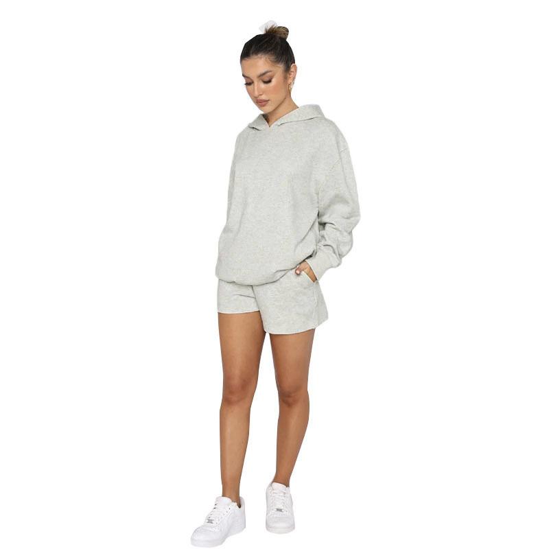 Logo Hooded Sweater  | Womens Sweatshirts Clothing Pale Grey Melange